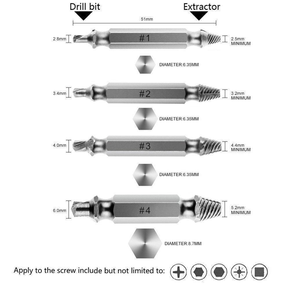 Damaged Screw Remover Drill Bit - PrecisionPro Tools