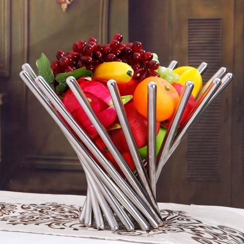 Stainless Steel Spiral Fruit Bowl - LuxeCraft