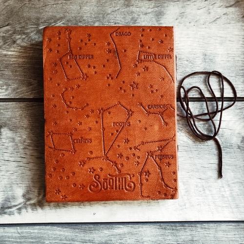 Elephant Yoga Leather Journal - Artisan Crafted by ZenCraft