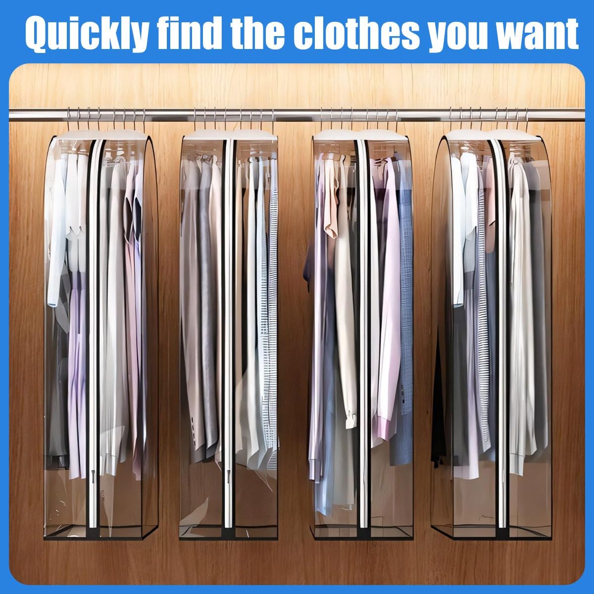 Clear Garment Bags with Side Zipper - LuxeStorage