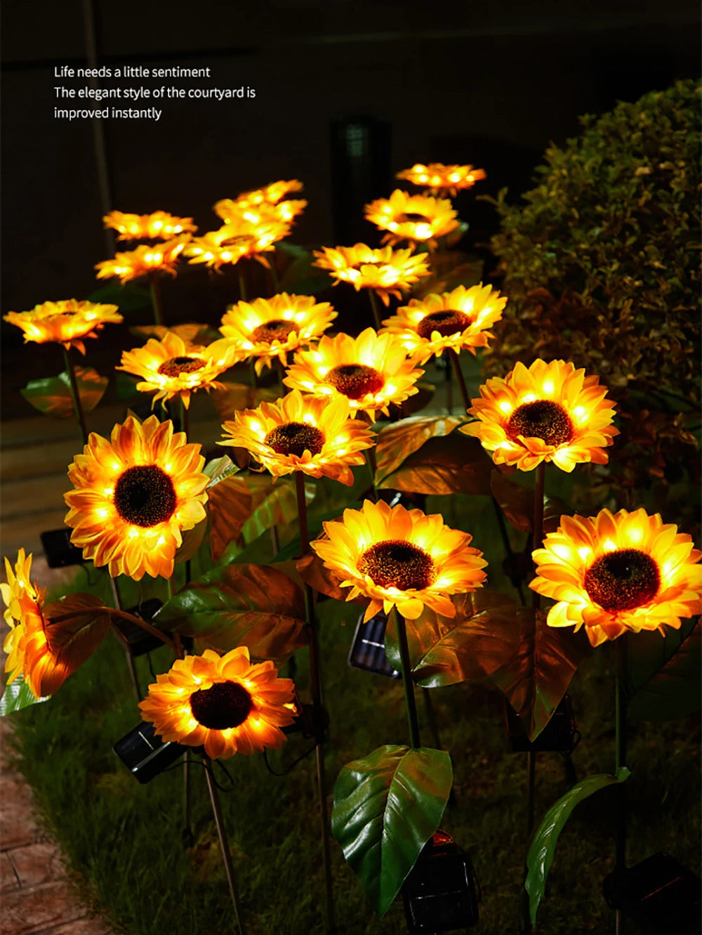 Solar Sunflower Lamp - LuminaGlow