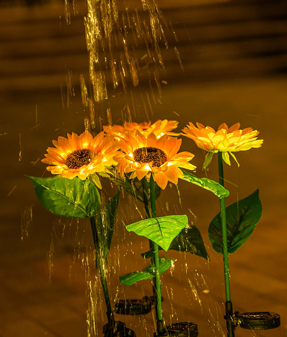 Solar Sunflower Lamp - LuminaGlow