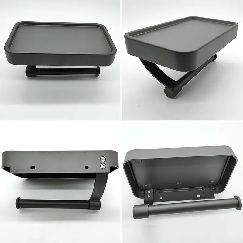 Toilet Paper Holder with Shelf - LuxeHome Essentials