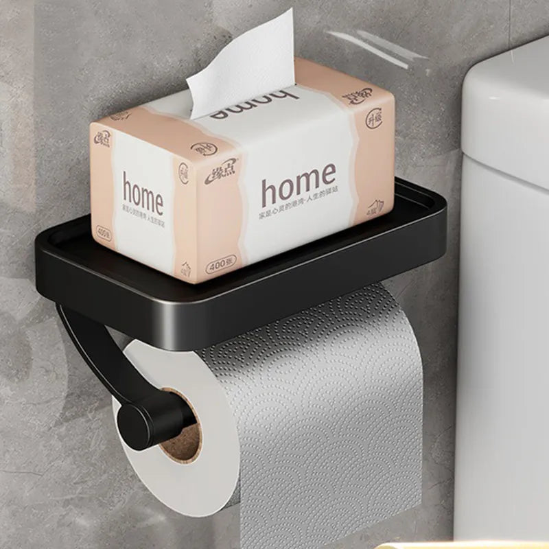 Toilet Paper Holder with Shelf - LuxeHome Essentials