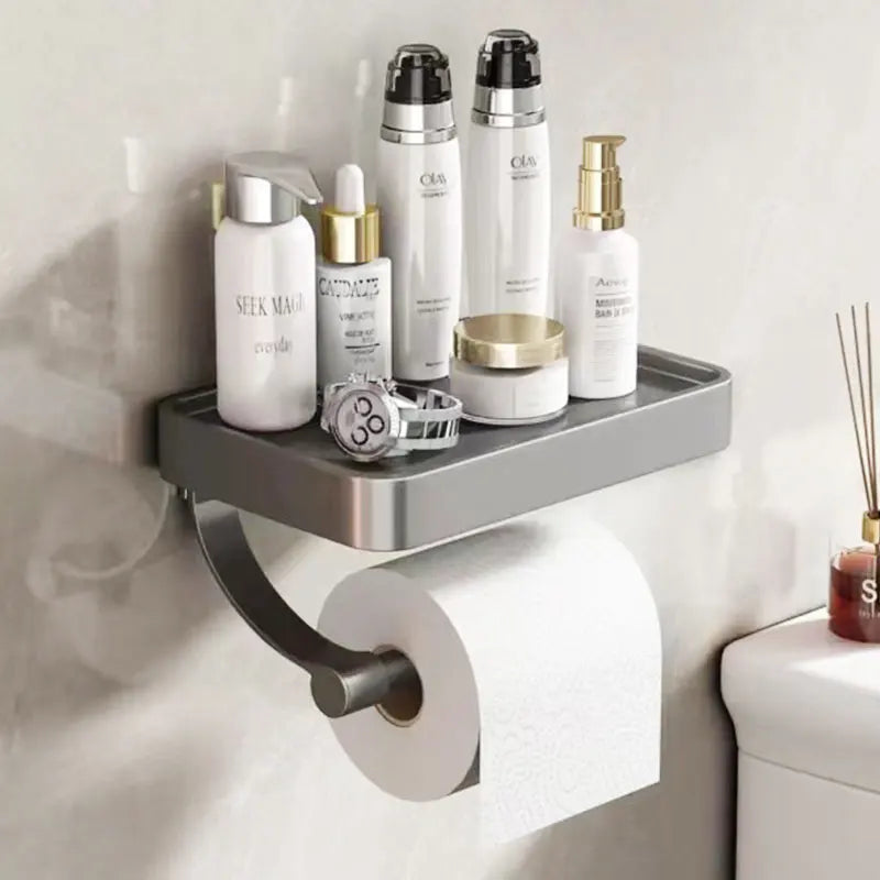 Toilet Paper Holder with Shelf - LuxeHome Essentials