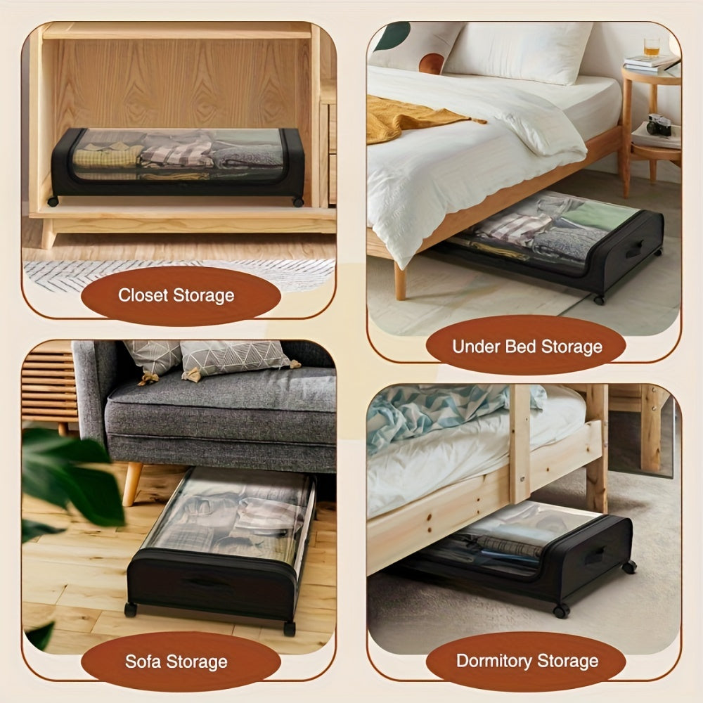 Underbed Storage Bins with Wheels - LuxeSpace