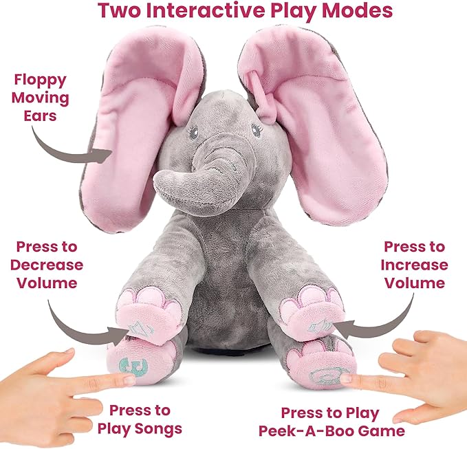 Peek-a-Boo Elephant Toy - SnuggleJoy