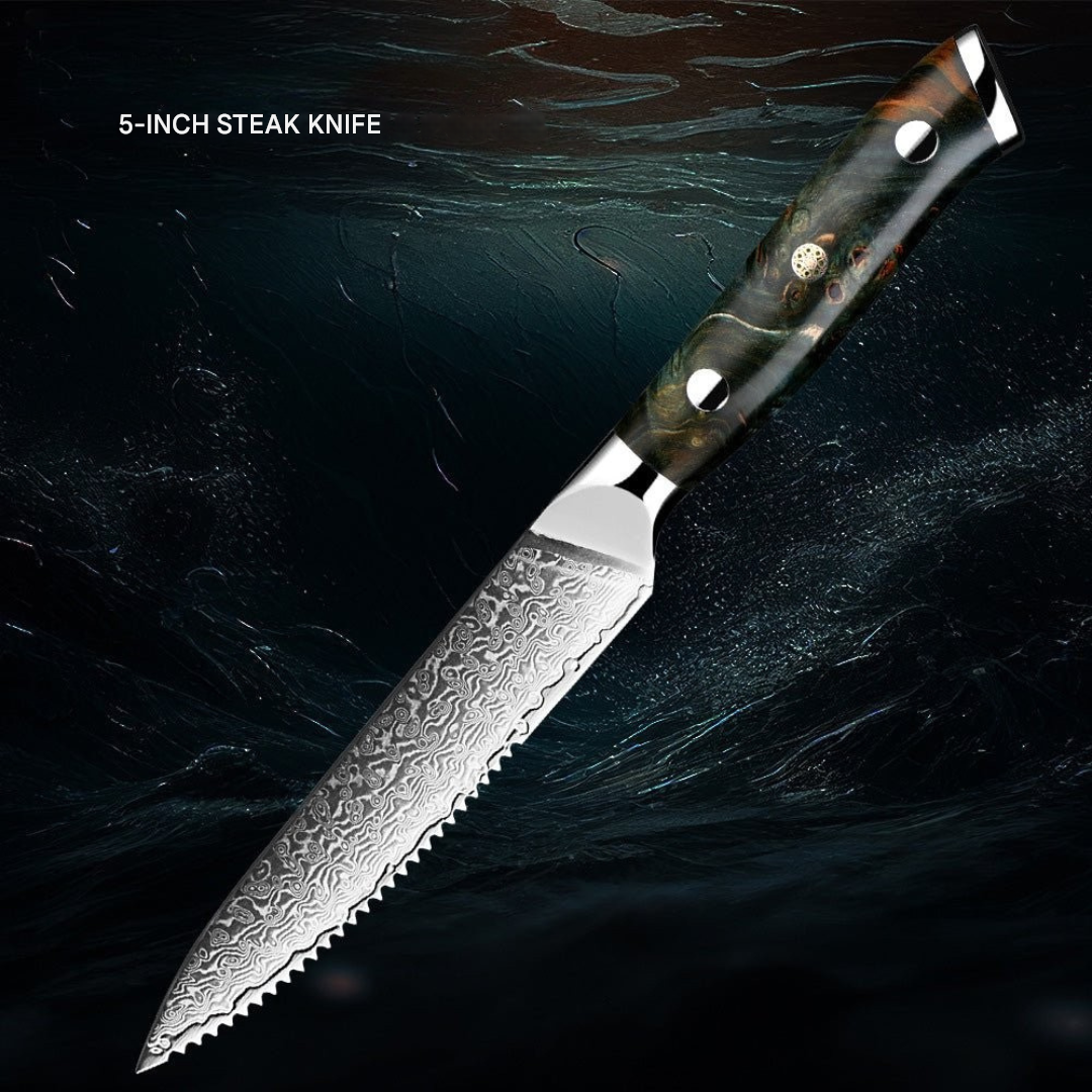 Damascus Steel Knife Set – ZenBlade Essentials