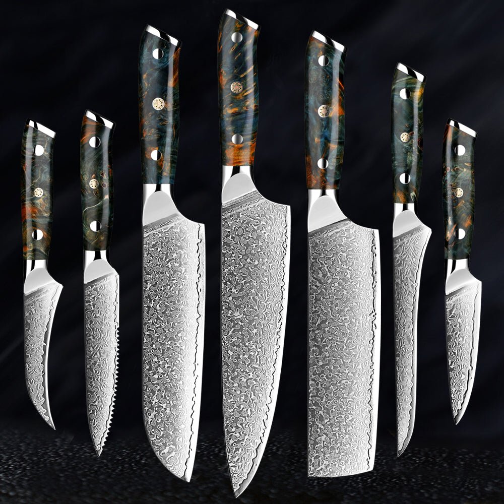 Damascus Steel Knife Set – ZenBlade Essentials