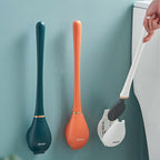 Silicone Toilet Brush with Drip Tray - Luxora Home