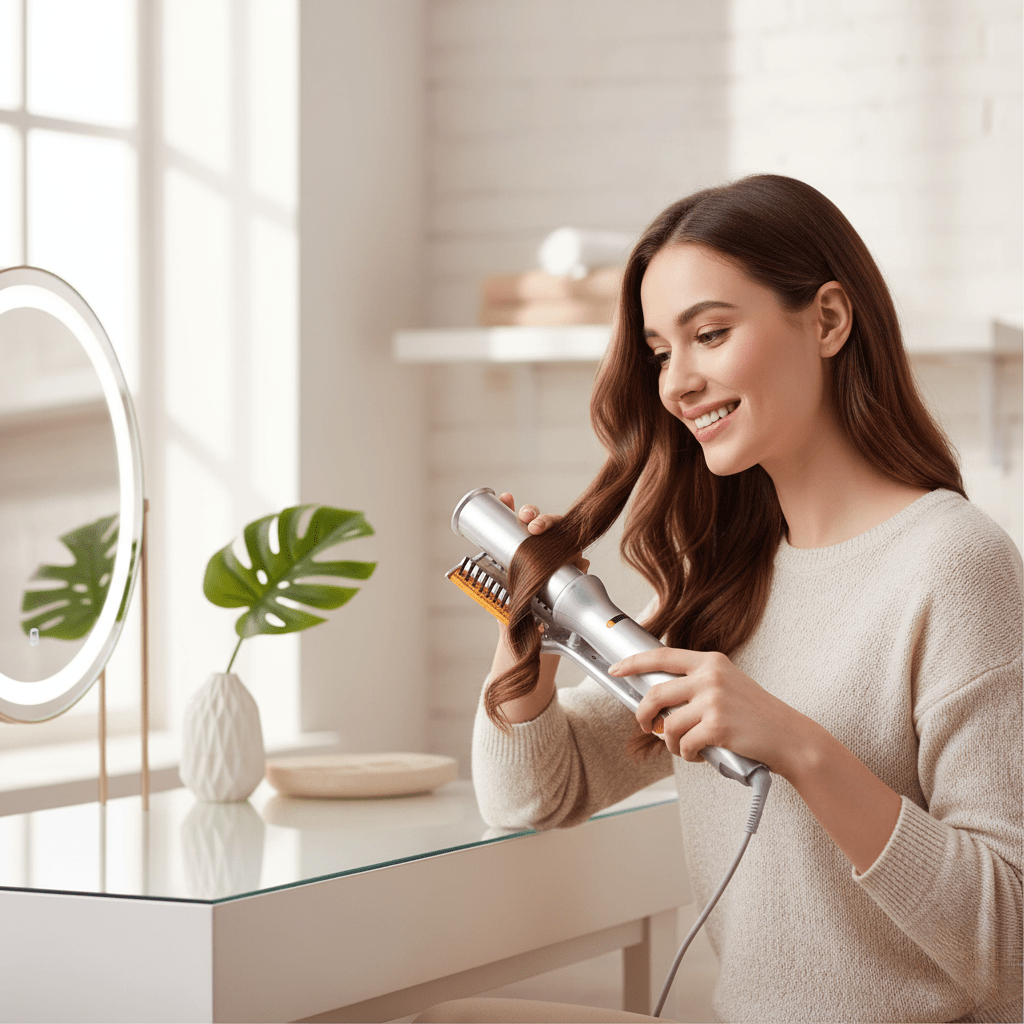 Rotating Hair Brush - LuxeStyle 2-In-1 for Smoothing & Styling