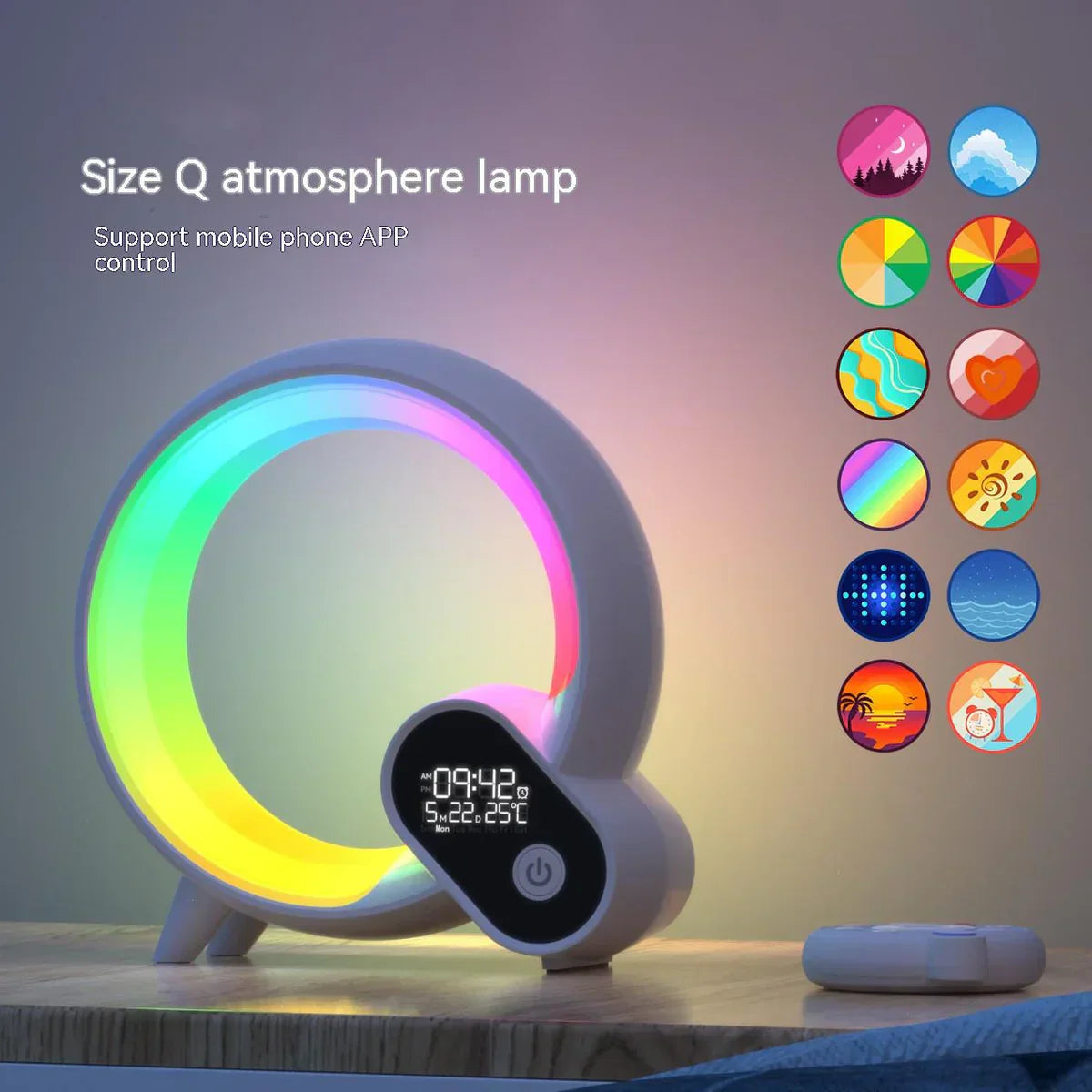 Color-Changing Smart Nightstand Lamp - LuminaGlow