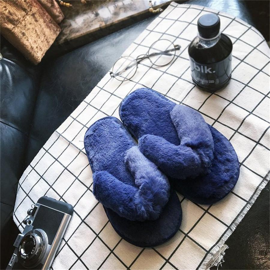 Anti-Slip Fur Slippers - LuxeComfort