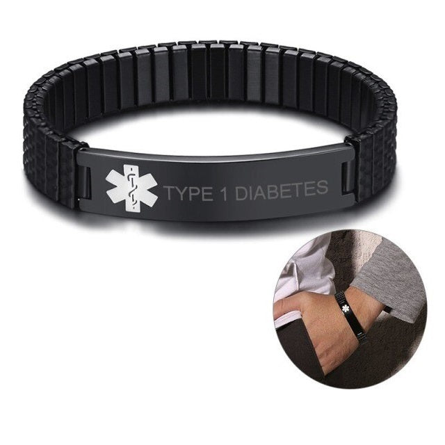 Diabetic Medical Alert Bracelet - HealthGuard