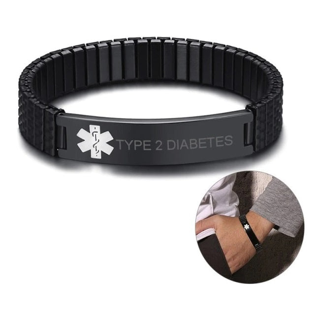 Diabetic Medical Alert Bracelet - HealthGuard