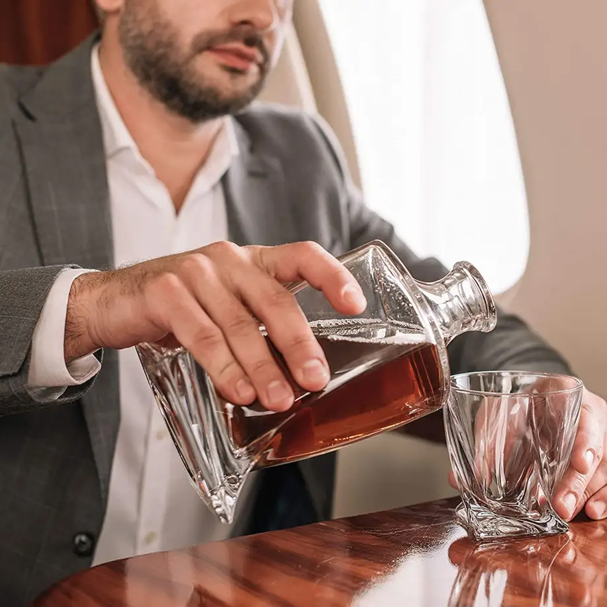 Crystal Whiskey Decanter Set - Noble Spirits