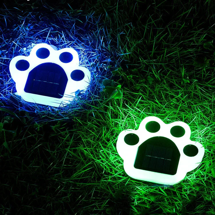 Solar Paw Print Garden Lights - LuminaPaws