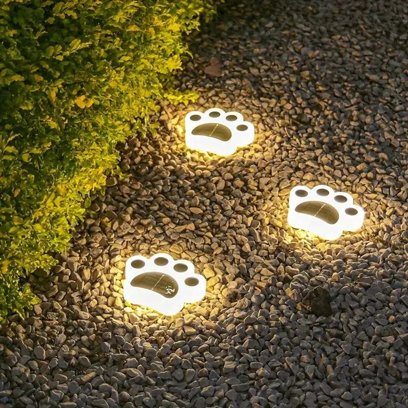 Solar Paw Print Garden Lights - LuminaPaws