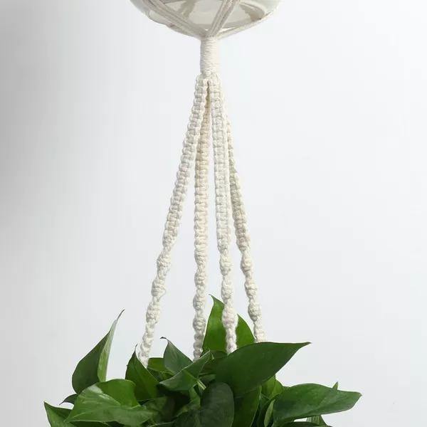 Boho Macrame Plant Holder Set - Artisan Home Decor
