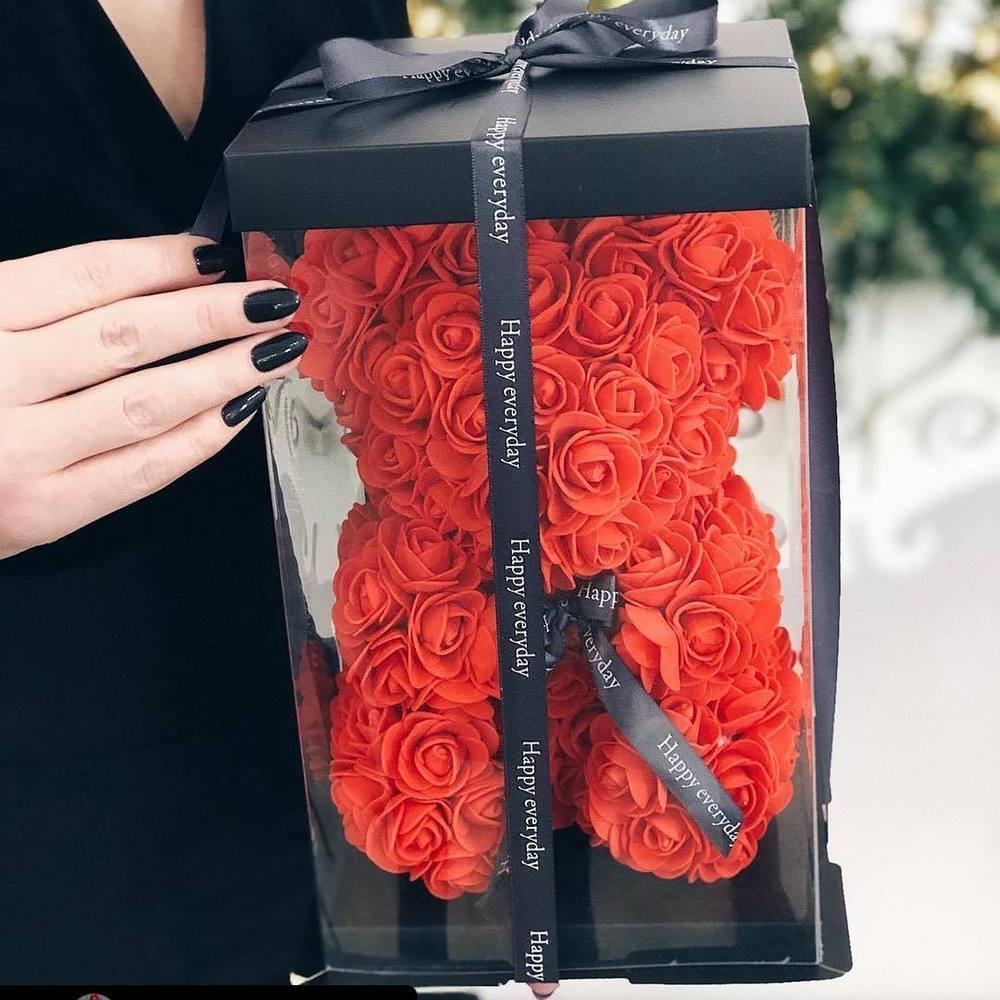 Rose Teddy Bear - Luxe Love Creations