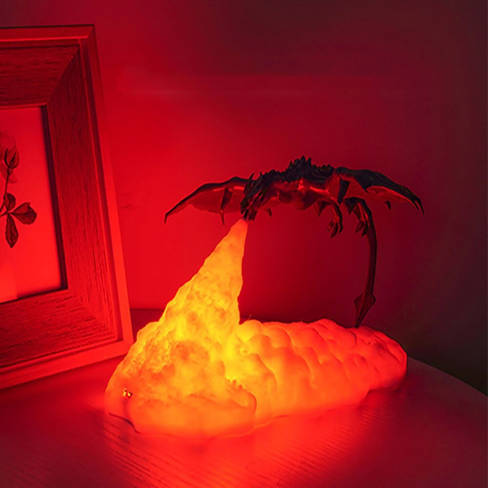 Fire Breathing Dragon Lamp - EmberGlow Designs