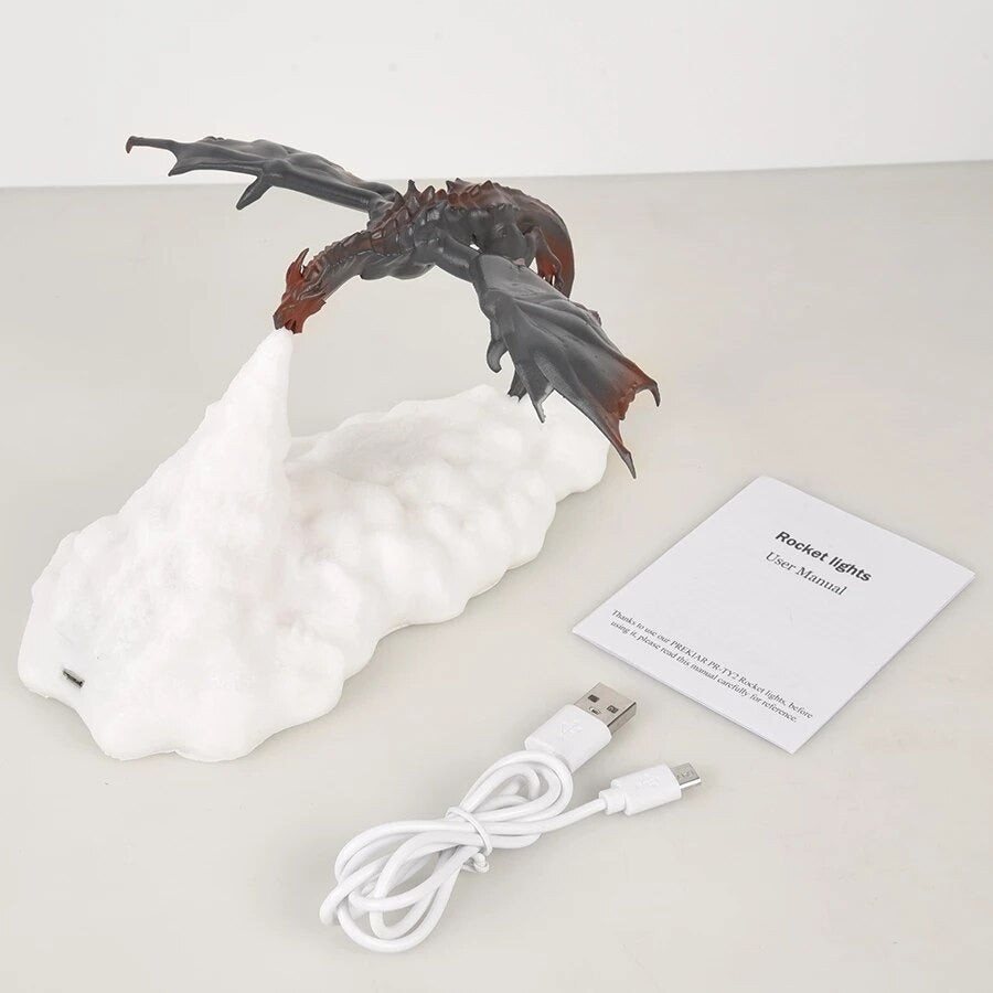 Fire Breathing Dragon Lamp - EmberGlow Designs