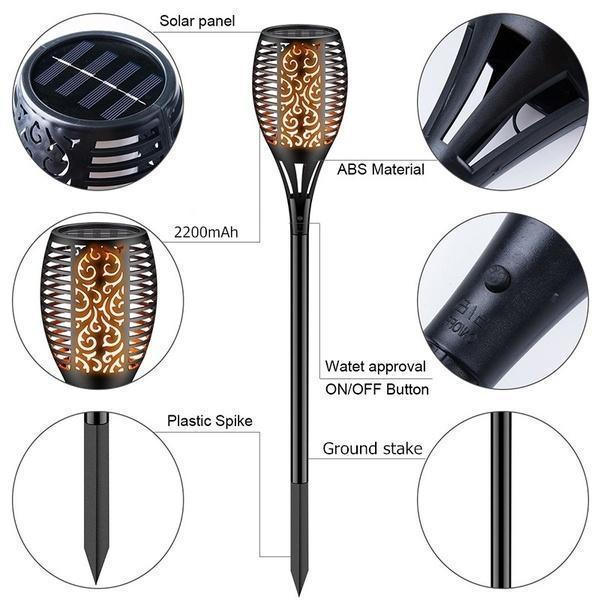 LED Flames Solar Light - LuminaGlow