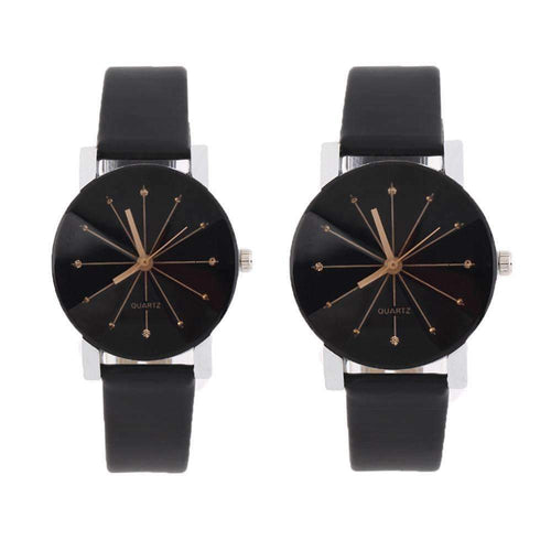 Classic Black Couple Watches - LuxeTime