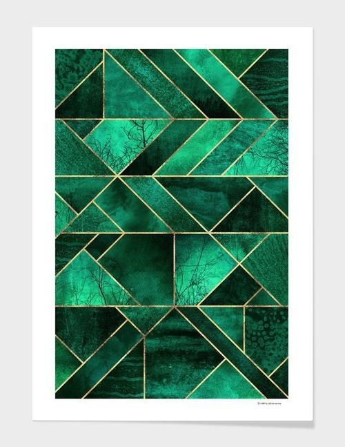 Emerald Green Abstract Nature Frame - Artistry Luxe