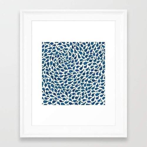 Blue Whales Frame - Oceanic Artistry