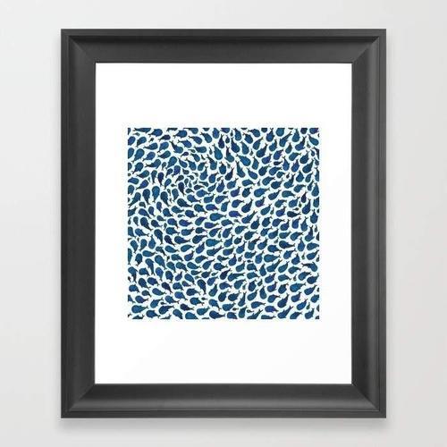 Blue Whales Frame - Oceanic Artistry