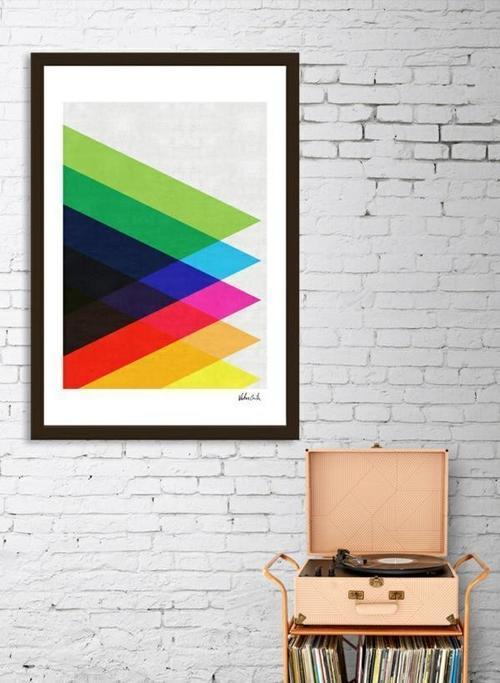 Colorful Triangles Frame - Artistry Luxe