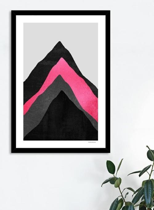 Mountain View Pink Frame - Luxe Decor