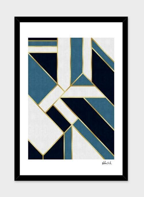 Geometric Golden Art Frame - LuxeDesign