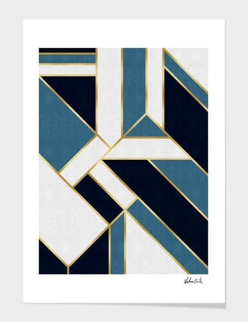 Geometric Golden Art Frame - LuxeDesign