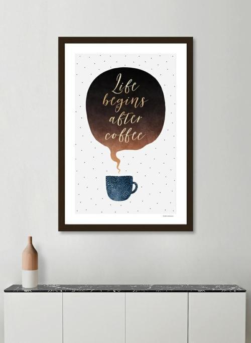 Coffee-Inspired Art Frame - Artisan Home Decor