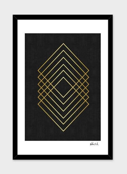 Golden Minimalist Art Frame - LuxeDecor