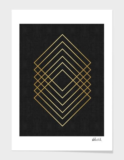 Golden Minimalist Art Frame - LuxeDecor