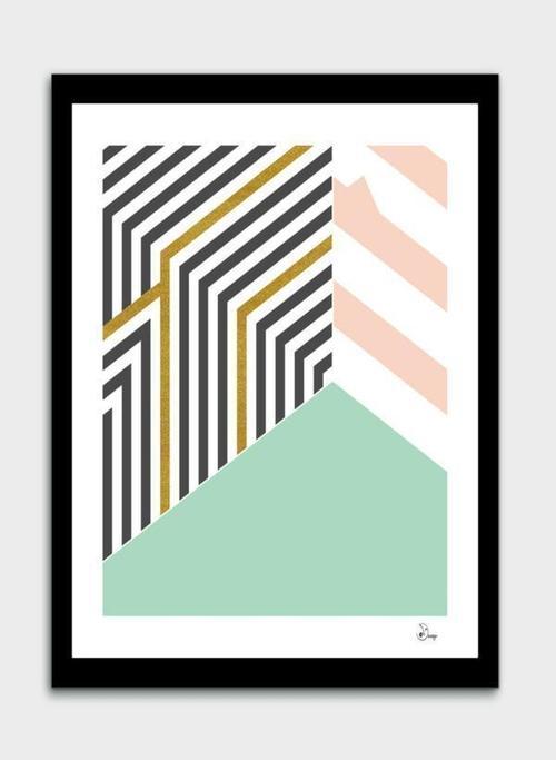 Mint & Gold Decorative Room Frame - LuxeArtistry