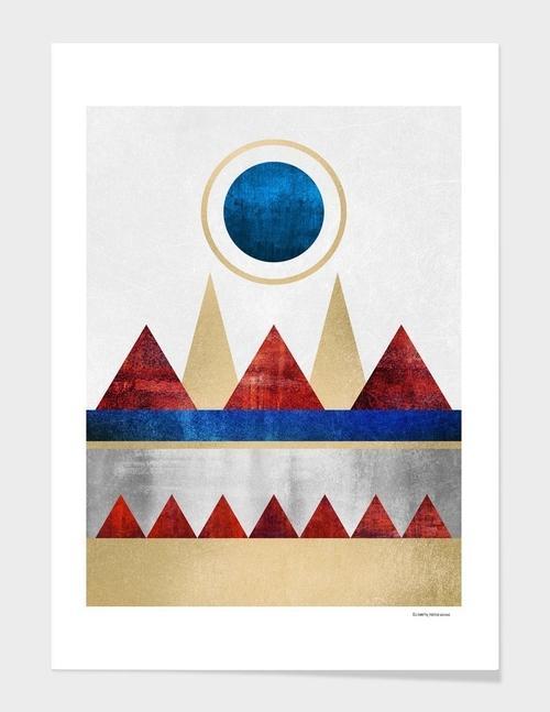 Red Mountains Frame - Artisan Home Decor