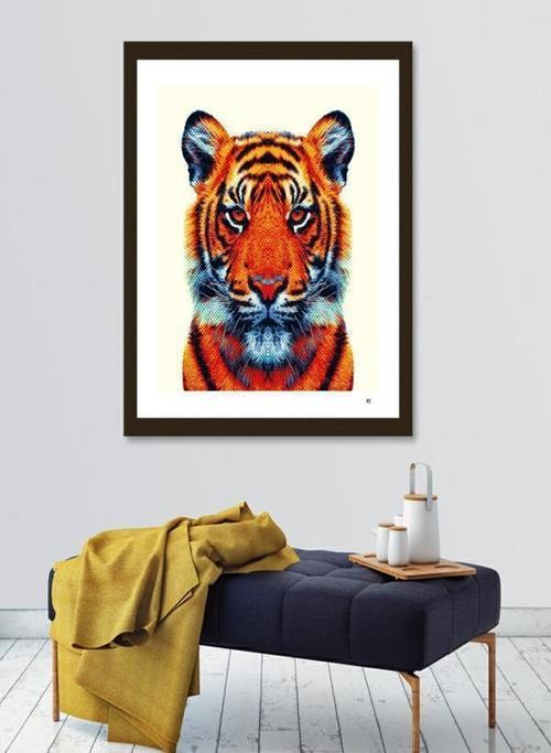 Colorful Tiger Animal Frame - Artistry Haven