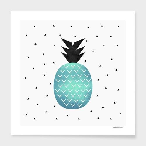 Turquoise Pineapple Framed Print - Artistry Haven