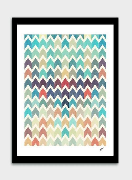 Watercolor Chevron Pattern Frame - Artistry Haven