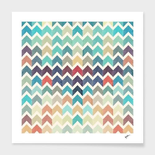 Watercolor Chevron Pattern Frame - Artistry Haven