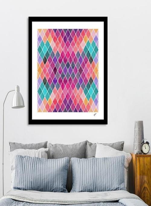 Geometric Watercolor Patterns Frame - Artistry Luxe