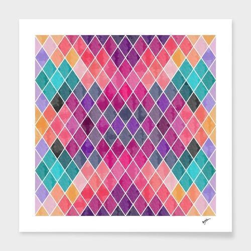 Geometric Watercolor Patterns Frame - Artistry Luxe