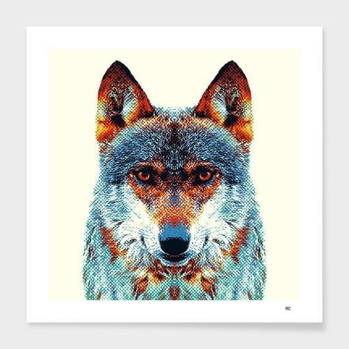 Colorful Wolf Animal Frame - Artistry Haven