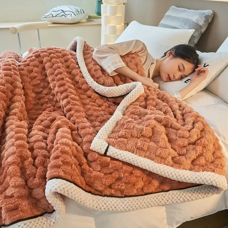 Cozy Double-Layer Coral Velvet Blanket - LuxeNest