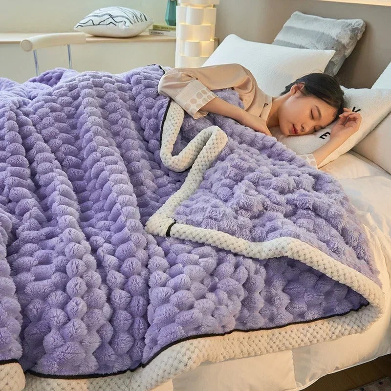 Cozy Double-Layer Coral Velvet Blanket - LuxeNest