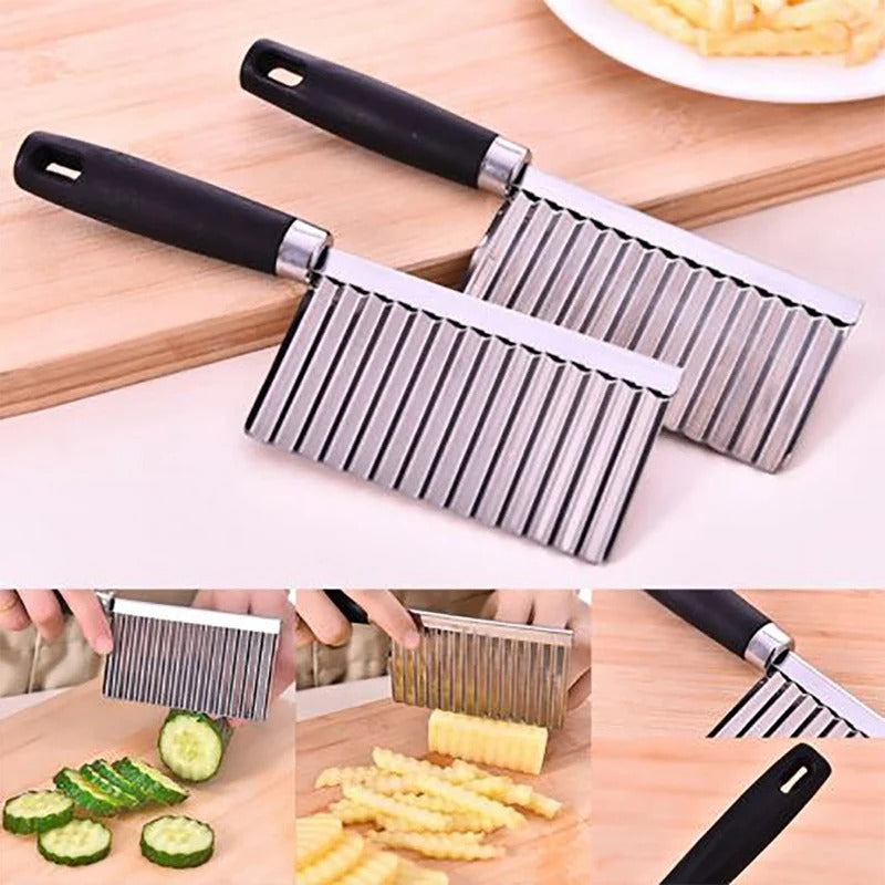 WaveCut Stainless Steel Vegetable Knife - Chef's Edge